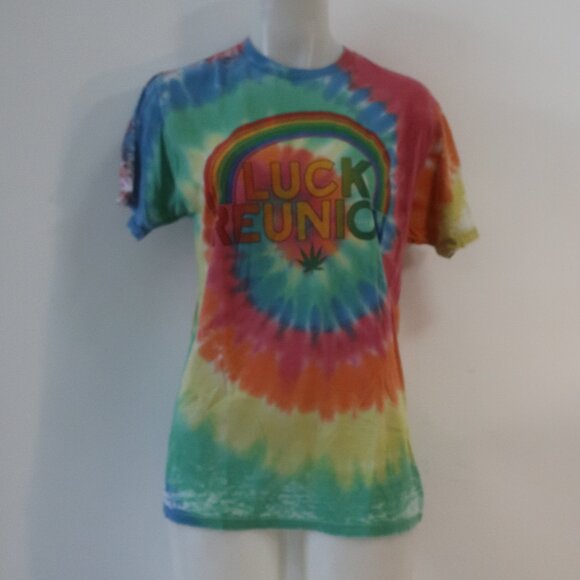 Aviator Nation Lucky Reunion Rainbow Get Lucky Austin TX Graphic T-Shirt Top M - Picture 2 of 10